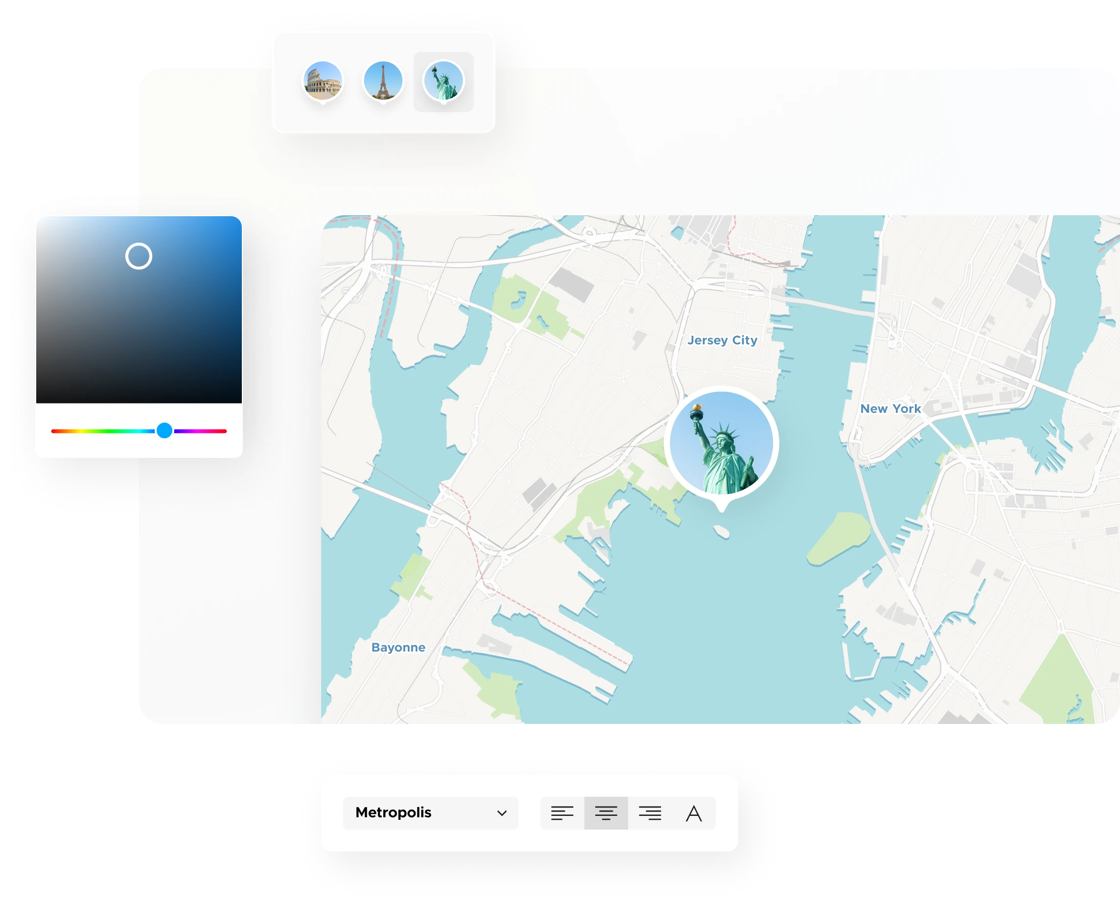 Custom map designer